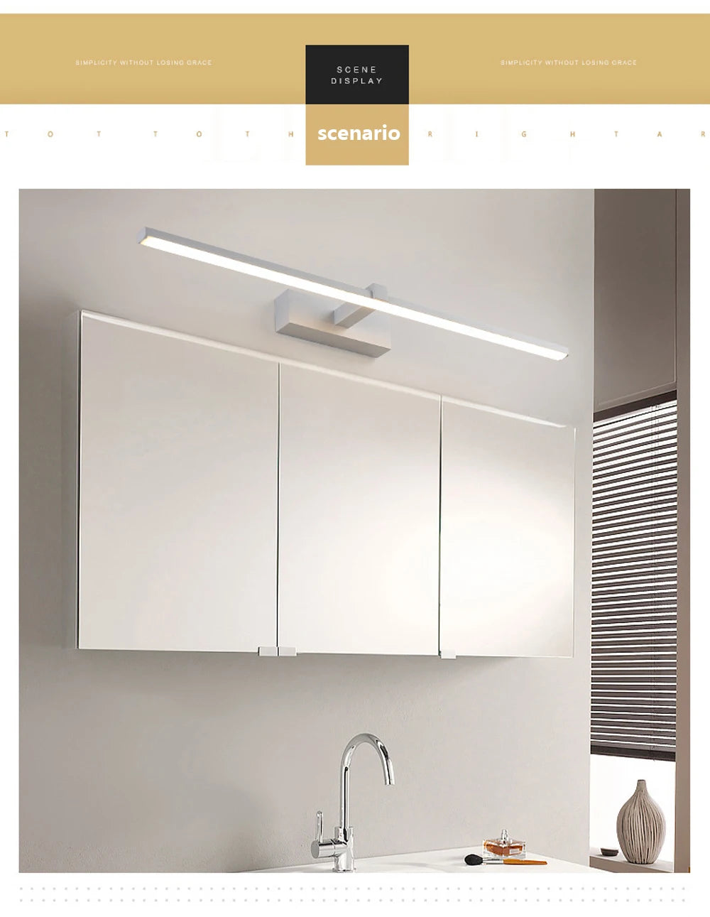 Léa – Applique Murale LED pour Miroir