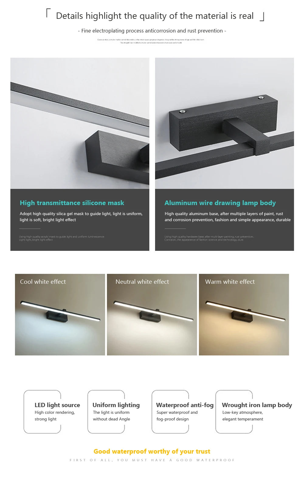 Léa – Applique Murale LED pour Miroir