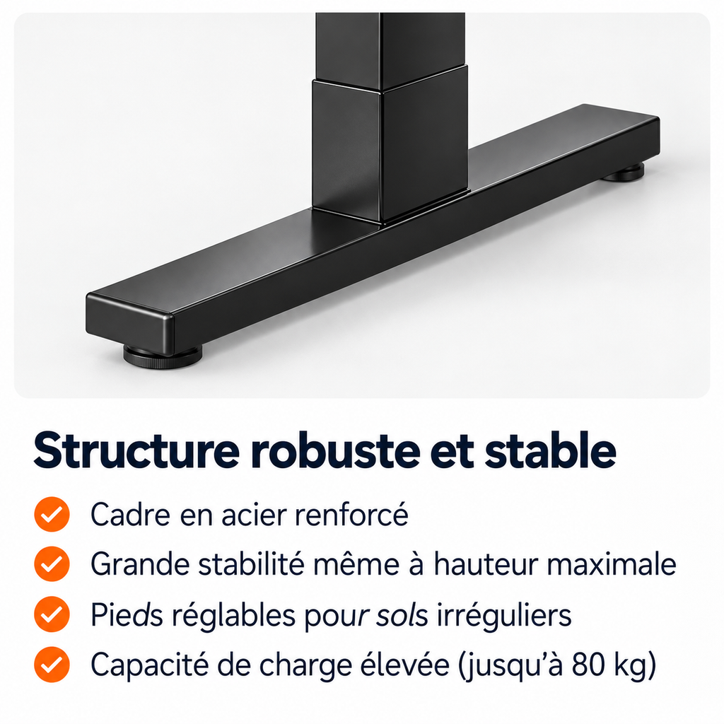 Nolan – Bureau d’Angle Réglable avec Commande Électrique