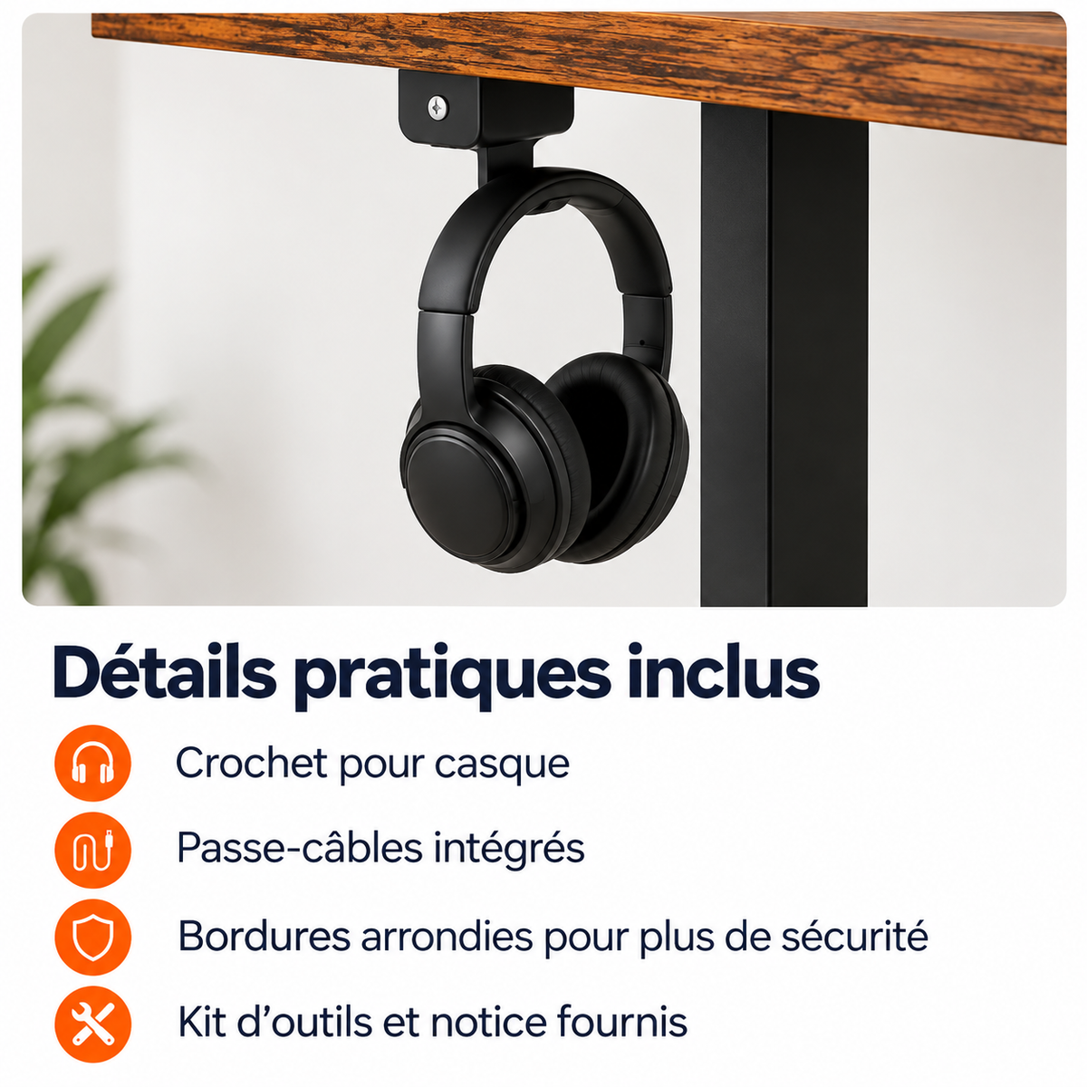 Nolan – Bureau d’Angle Réglable avec Commande Électrique