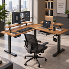 Nolan – Bureau d’Angle Réglable avec Commande Électrique