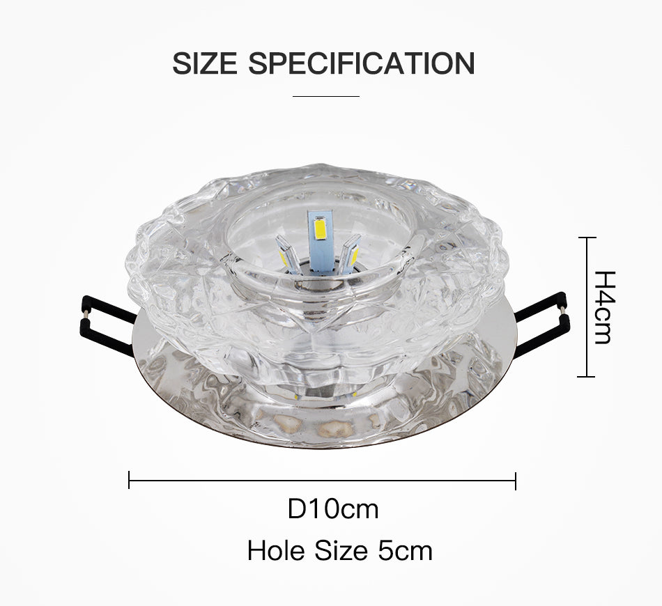 Aria – Plafonnier LED Cristal Doré