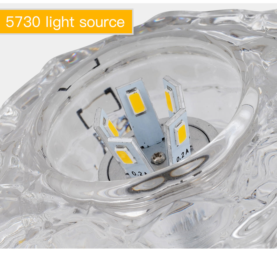 Aria – Plafonnier LED Cristal Doré
