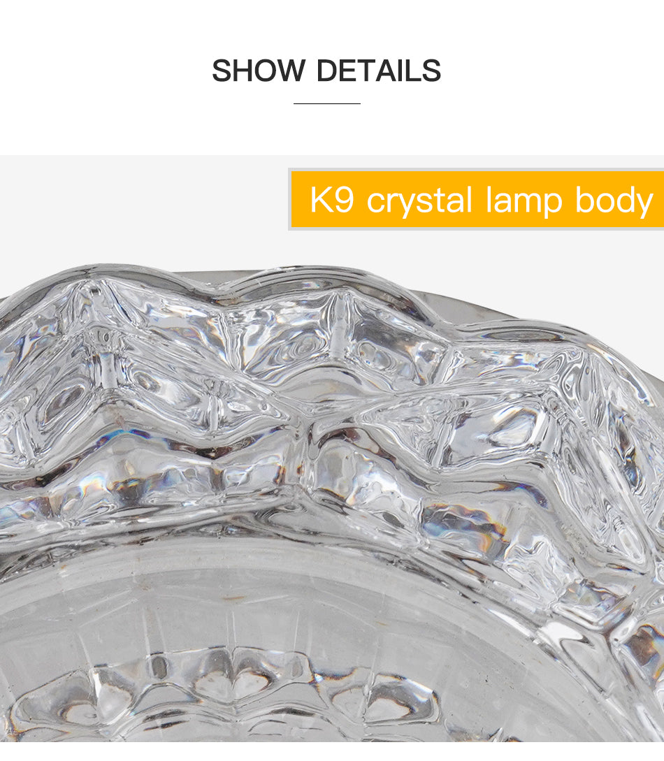 Aria – Plafonnier LED Cristal Doré