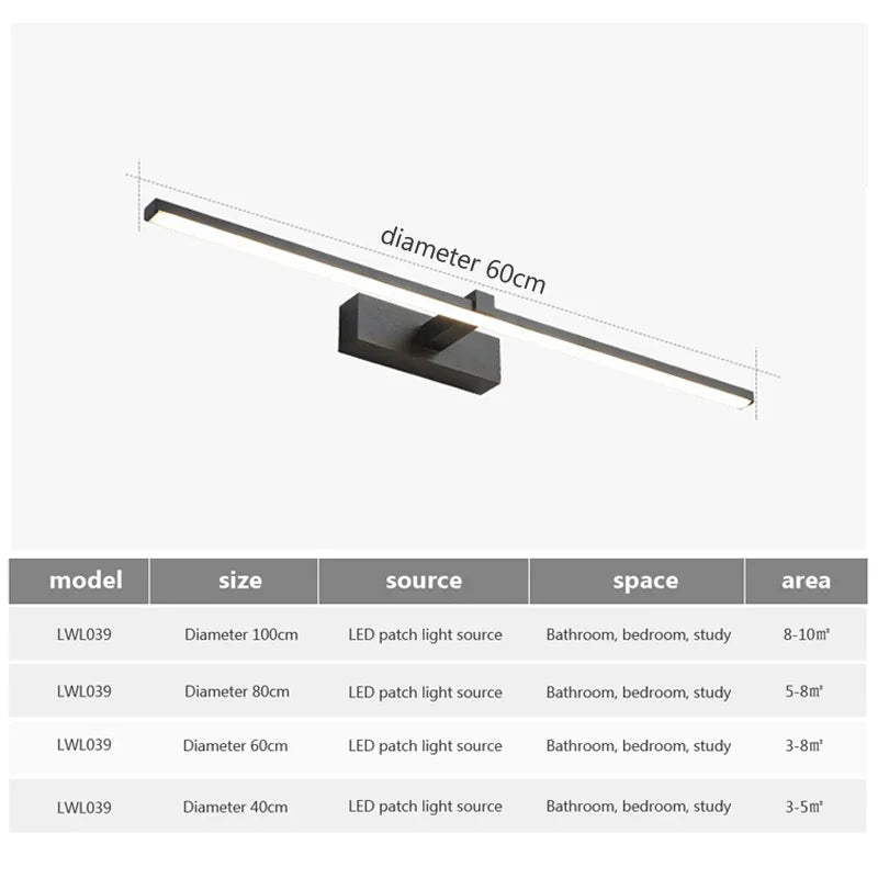 Léa – Applique Murale LED pour Miroir