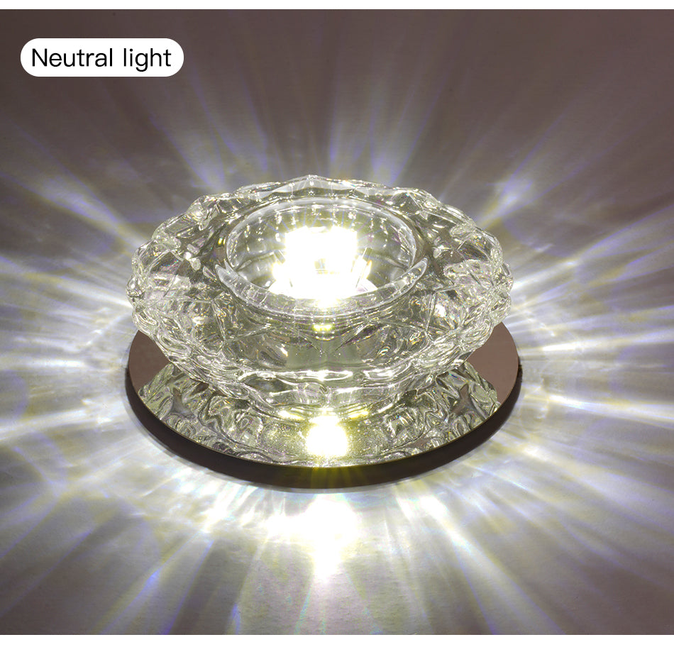 Aria – Plafonnier LED Cristal Doré