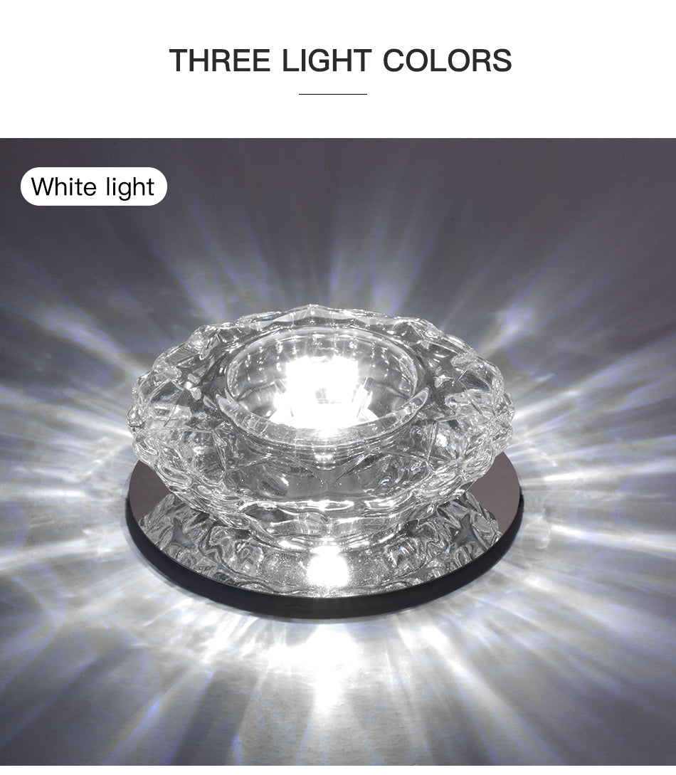 Aria – Plafonnier LED Cristal Doré