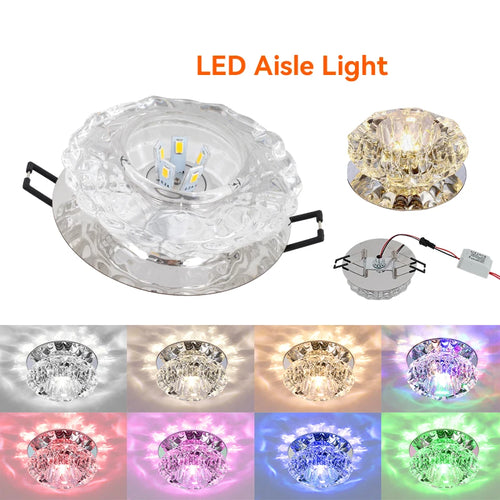 Aria – Plafonnier LED Cristal Doré