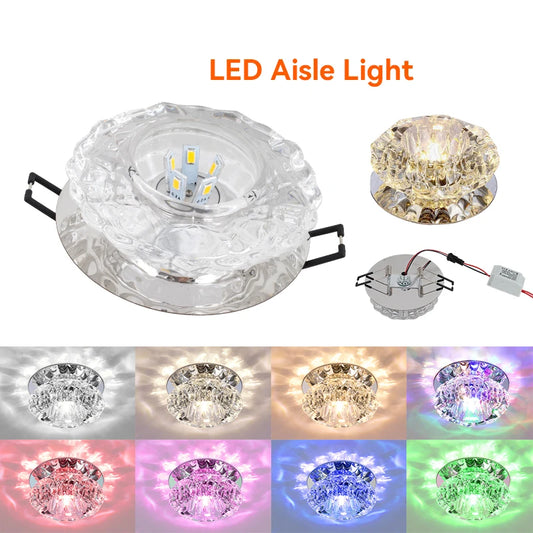 Aria – Plafonnier LED Cristal Doré