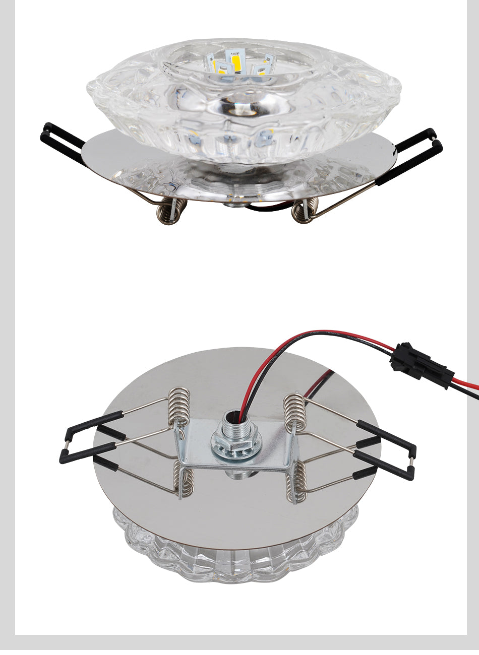 Aria – Plafonnier LED Cristal Doré