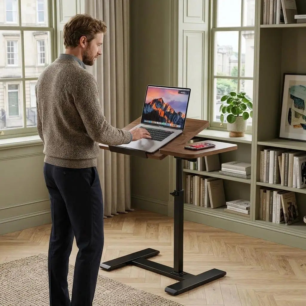 Table de Lit Réglable en Hauteur sur Roulettes