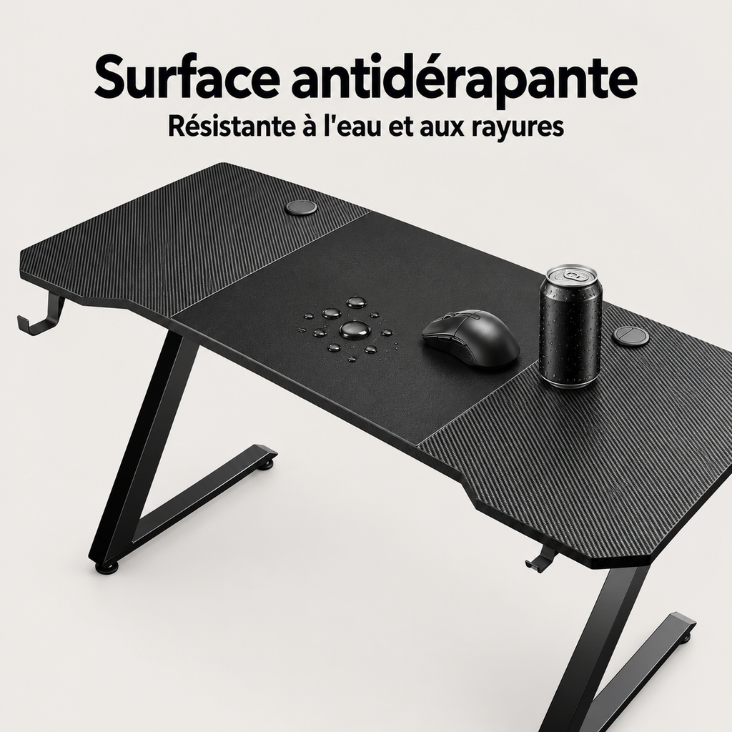 Surface effet carbone antidérapante, résistante à l'eau et aux rayures