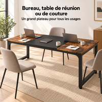 Grand bureau 178 cm utilisé comme table de réunion
