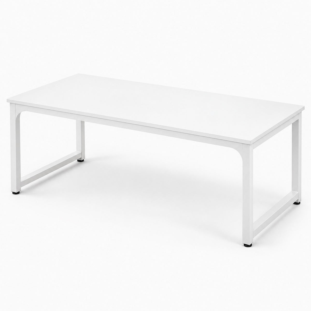 Grand bureau 178 x 79 cm pour deux écrans coloris blanc