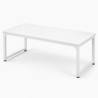 Grand bureau 178 x 79 cm pour deux écrans coloris blanc