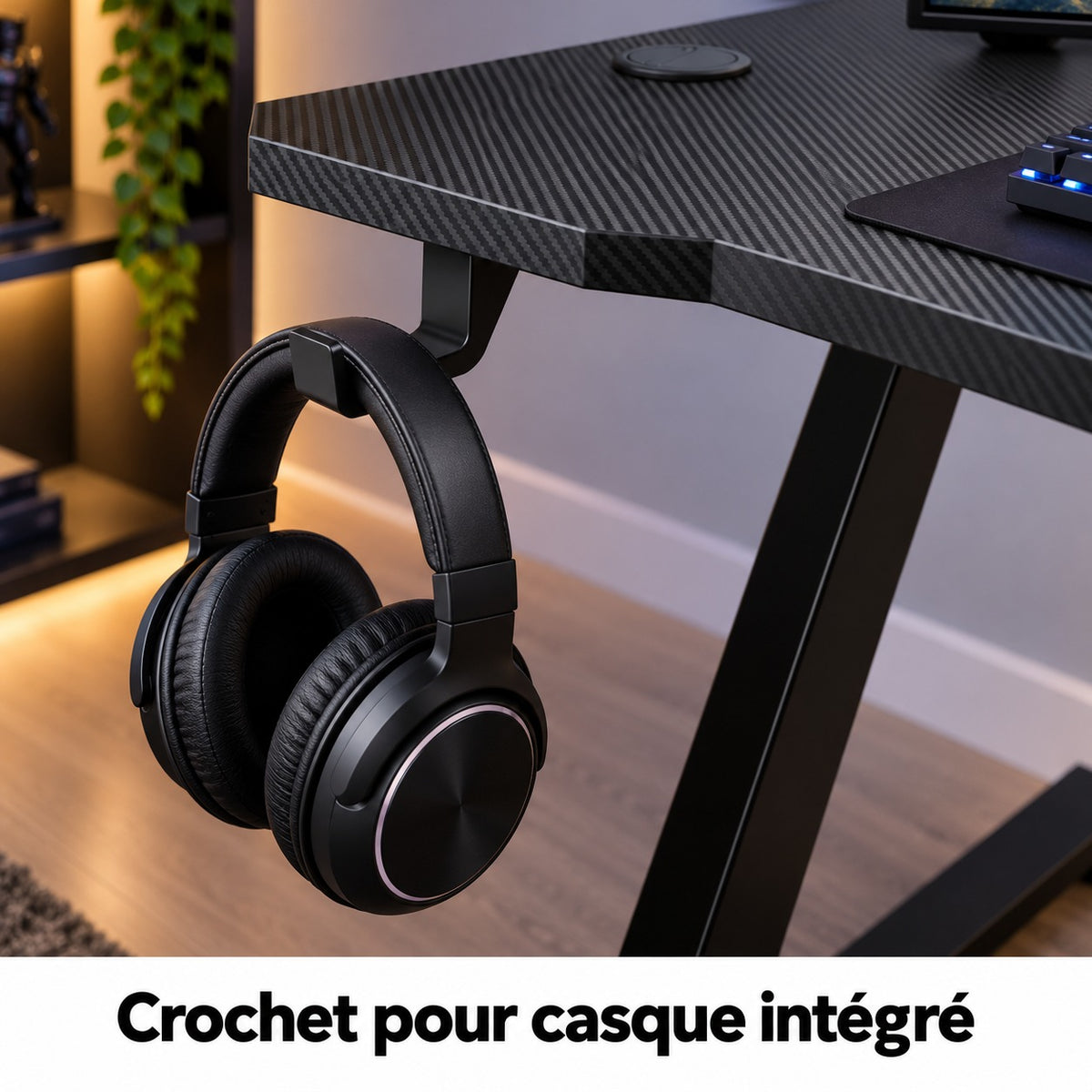 Crochet pour casque intégré