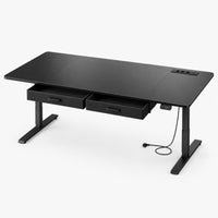 Bureau assis-debout Lina noir – vue produit