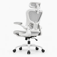 Chaise de bureau ergonomique 150 kg avec appui-tête coloris blanc