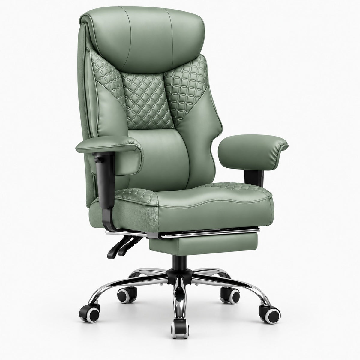 Fauteuil gaming renforcé 180 kg avec repose-pieds coloris vert