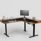 Léo – Bureau d'Angle Électrique avec Rangements