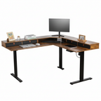Bureau d'angle électrique Ofitech vue de côté